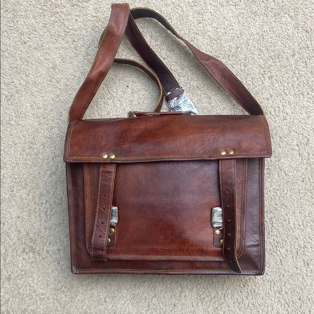 Classic Brown Leather Men's Bag